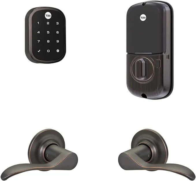 Yale Assure Lock SL, Wi-Fi Smart Lock with Norwood Lever - Works with the Yale Access App, Amazon Alexa, Google Assistant, HomeKit, Phillips Hue and Samsung SmartThings, Oil Rubbed Bronze