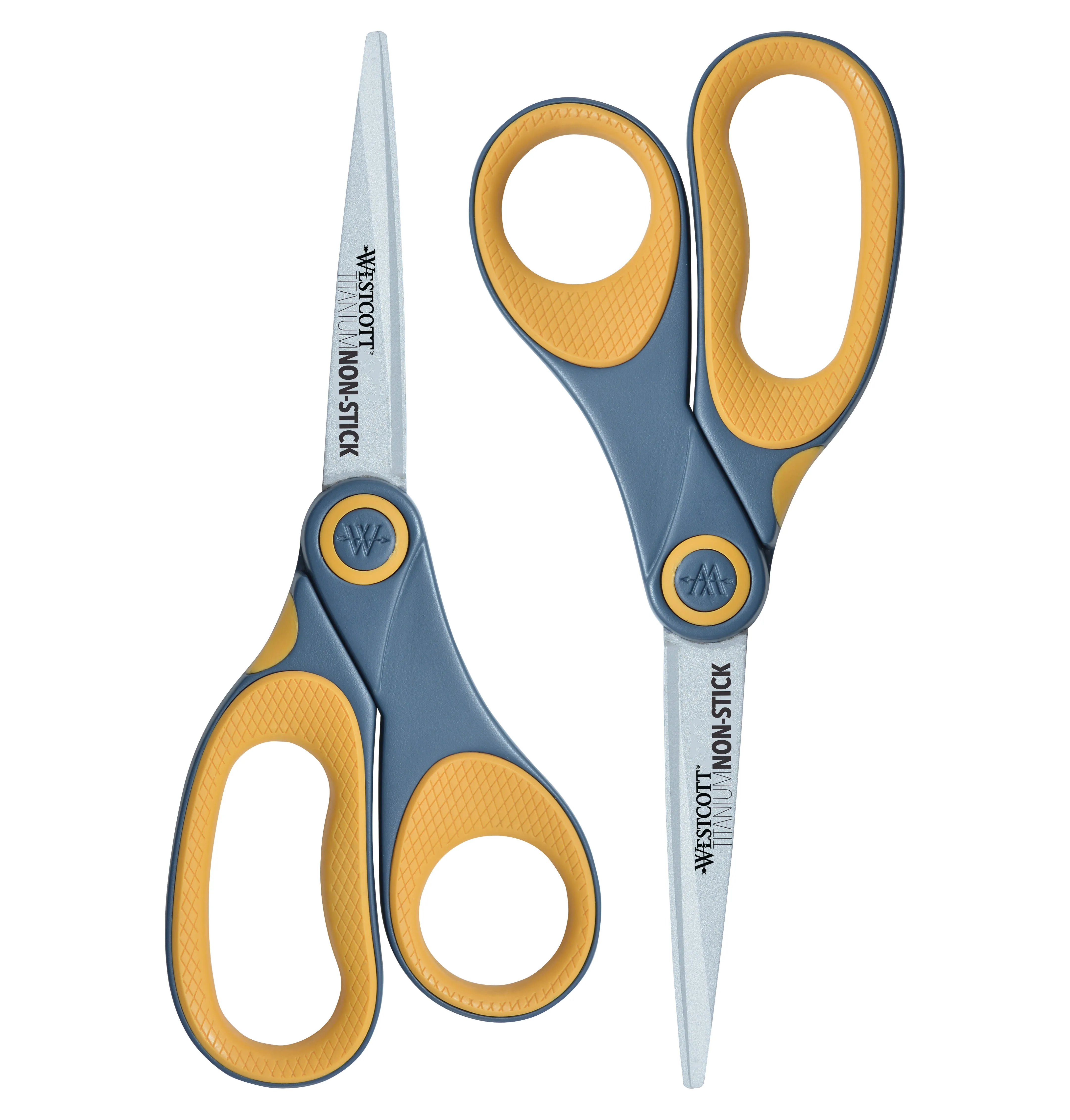 Westcott 8" Straight Titanium Bonded Non Stick Scissors, 2 Pack