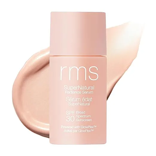 RMS Beauty SuperNatural Radiance Serum Broad Spectrum Sunscreen, SPF 30 - Tinted Sunscreen for Face, Zinc Oxide Face SPF, Mineral Face SunscreenRMS Beauty SuperNatural Radiance Serum Broad Spectrum Sunscreen, SPF 30 - Tinted Sunscreen for Face, Zinc Oxid