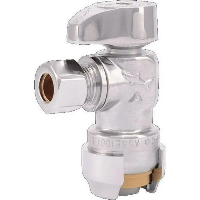 Sharkbite Low Head Angle Stop Valve, 0.5" x 3/8"