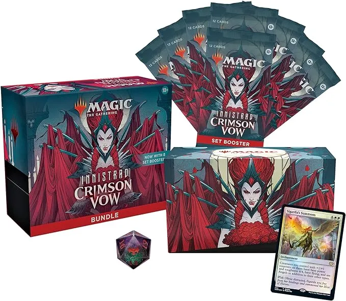 Magic: The Gathering Innistrad: Crimson Vow Bundle | 8 Set Boosters + AccessoriesMagic: The Gathering Innistrad: Crimson Vow Bun…