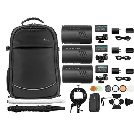 Flashpoint XPLOR 100 Pro TTL R2 Pocket Flash 3-Light Kit