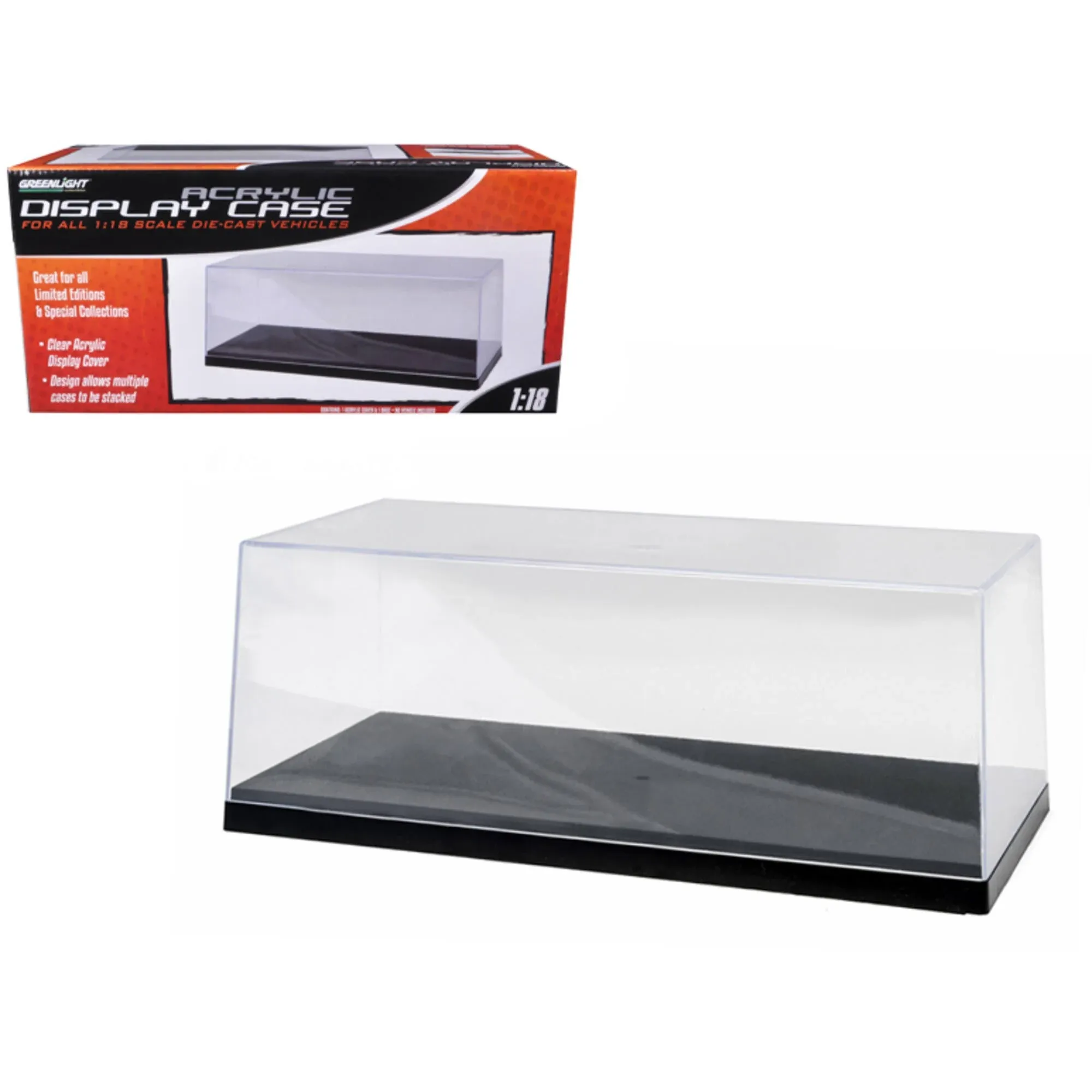 Acrylic Display Show Case with Plastic Base for 1/18 Scale Cars by Greenlight 55020