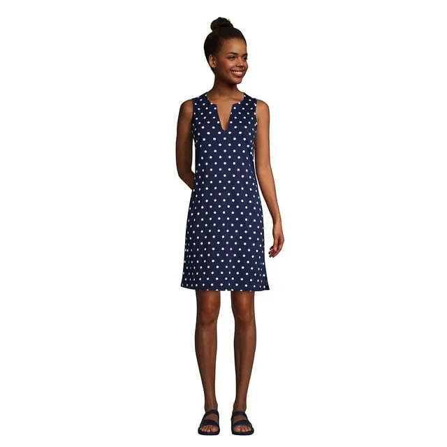 Lands' End Women's Sleeveless Swim Cover-Up Dress