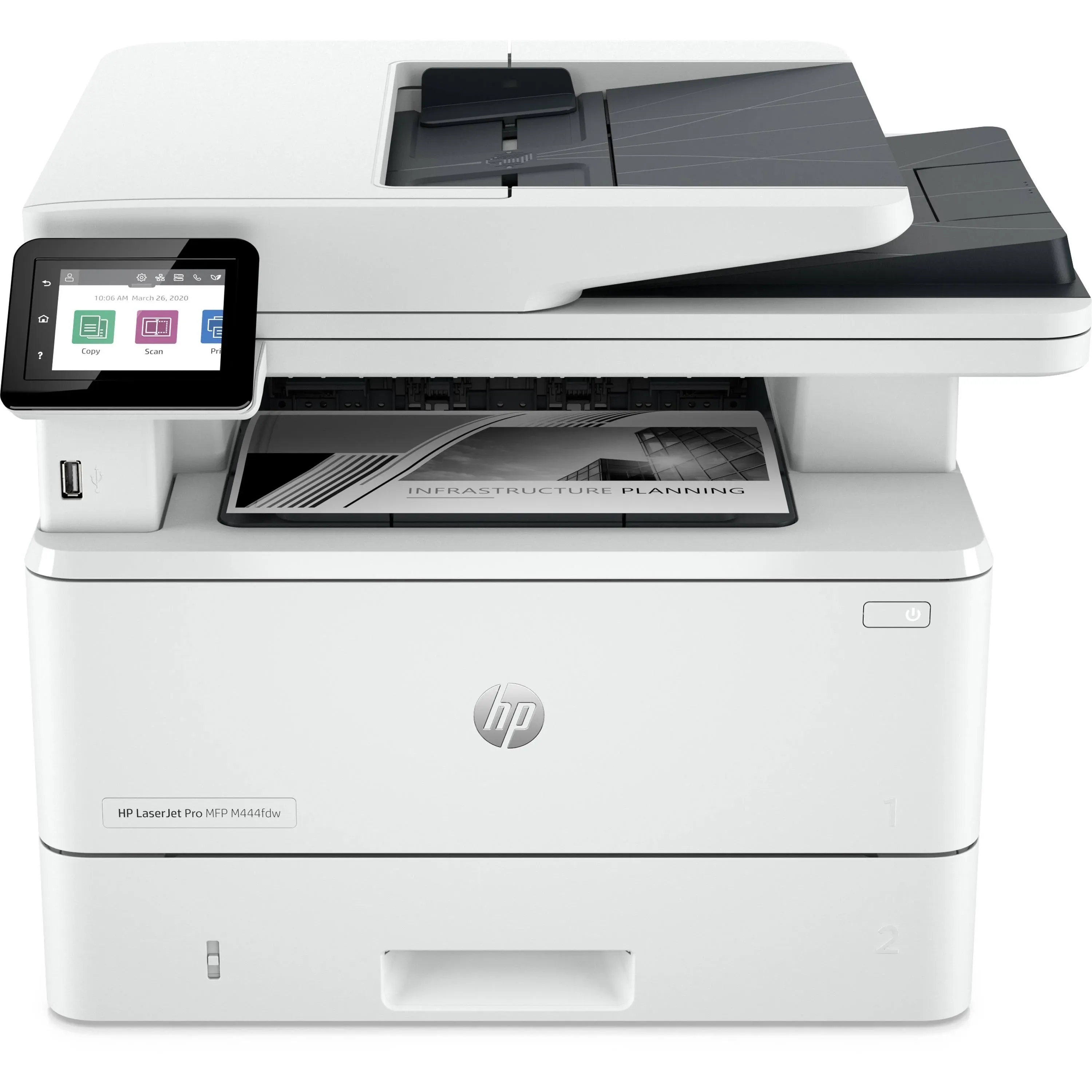 HP LaserJet Pro 4101fdw Wireless Laser Multifunction Printer - Monochrome - White - HEW2Z619F