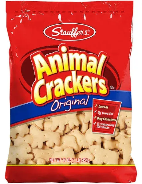 Stauffer's Original Animal Crackers, 16oz Shelf-Stable Bag