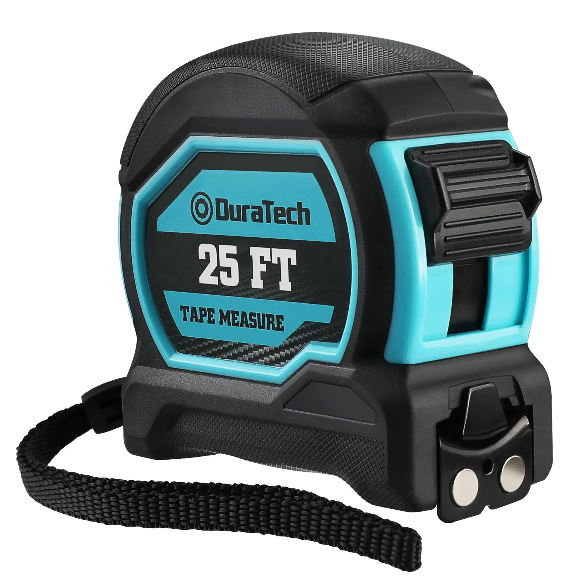 DuraTech Magnetic Tape Measure 25ft with Fractions 1/8, Retractable Measuring ...