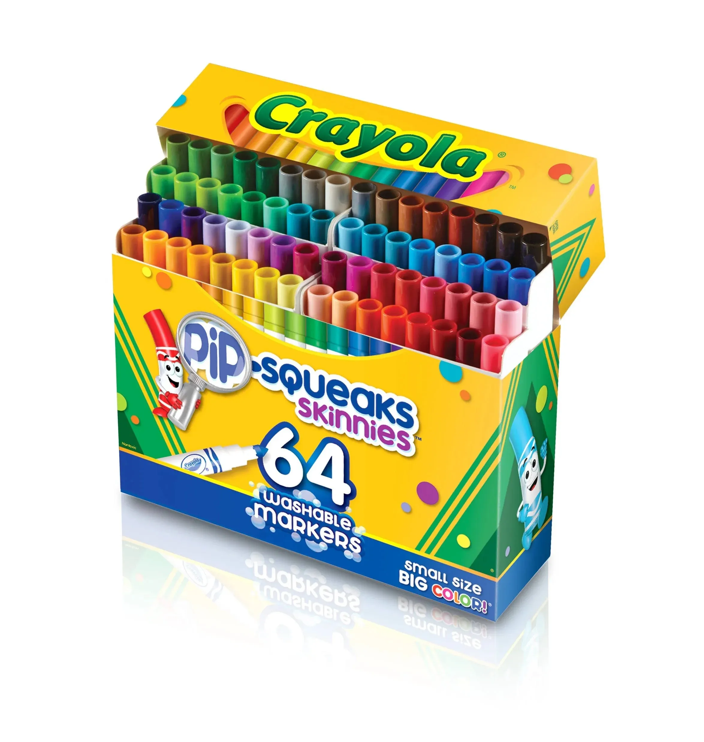 Crayola Pip-Squeaks Skinnies Washable Markers (64/Set)