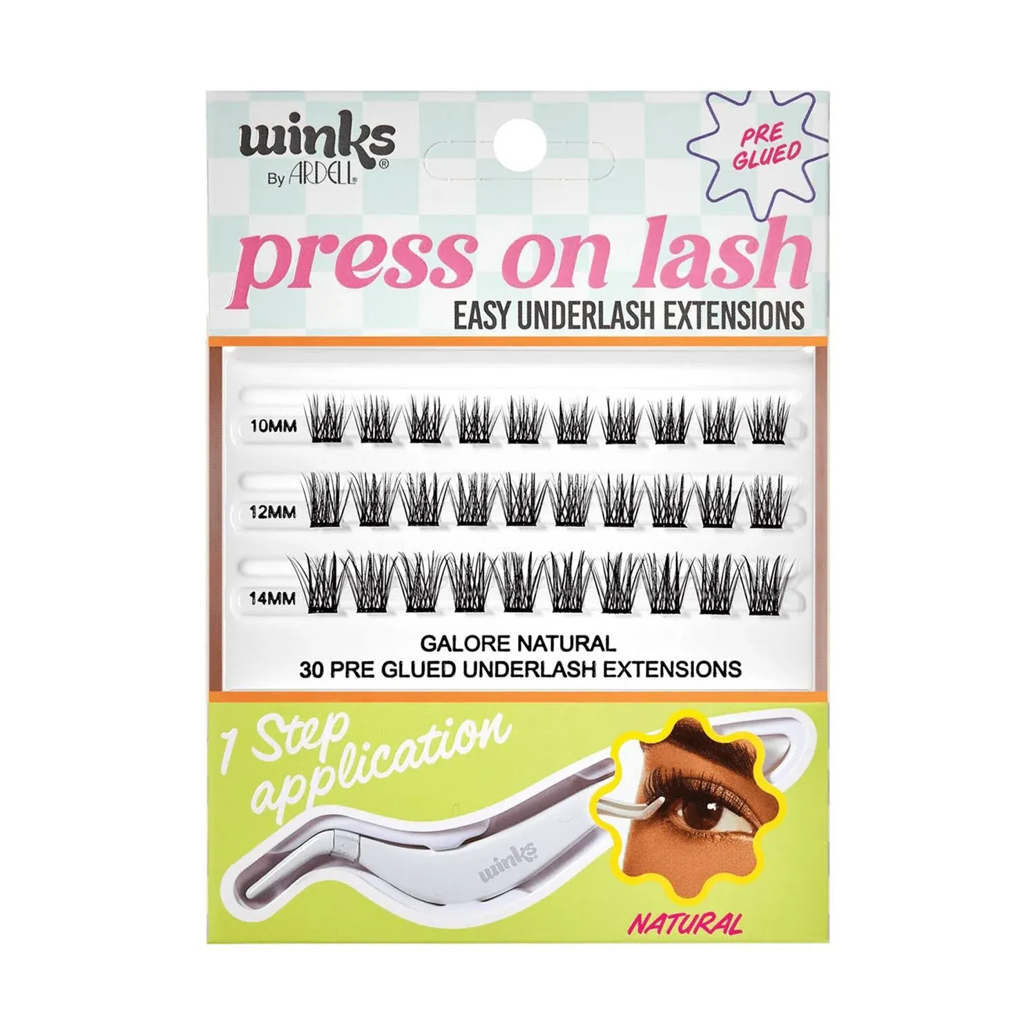 Ardell Winks Press On 30 pc Galore Natural + Applicator #32266