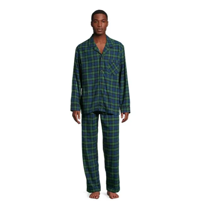 Hanes Men's Flannel Pajama Set Plaid