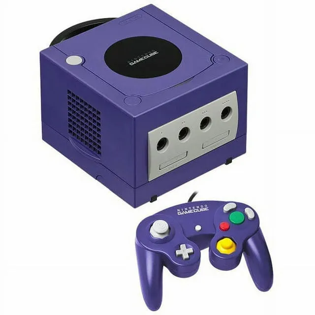 Felújított Nintendo Gamecube Platinum játékkonzol kontrollerrel és kábelekkel (felújított)