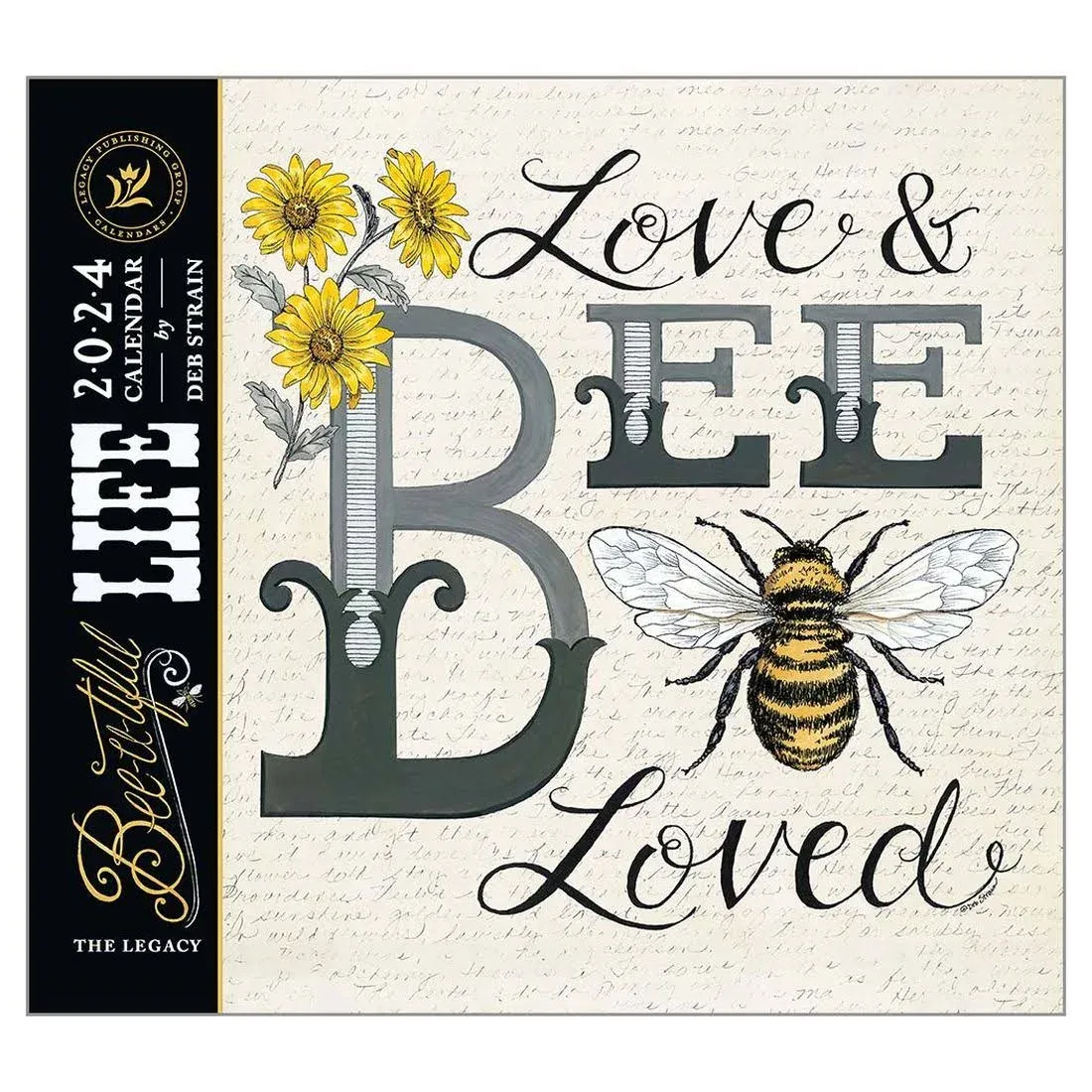 Legacy Bee-U-Tiful Life Cream 13 x 12 Paper 2024 Hanging Wall Calendar