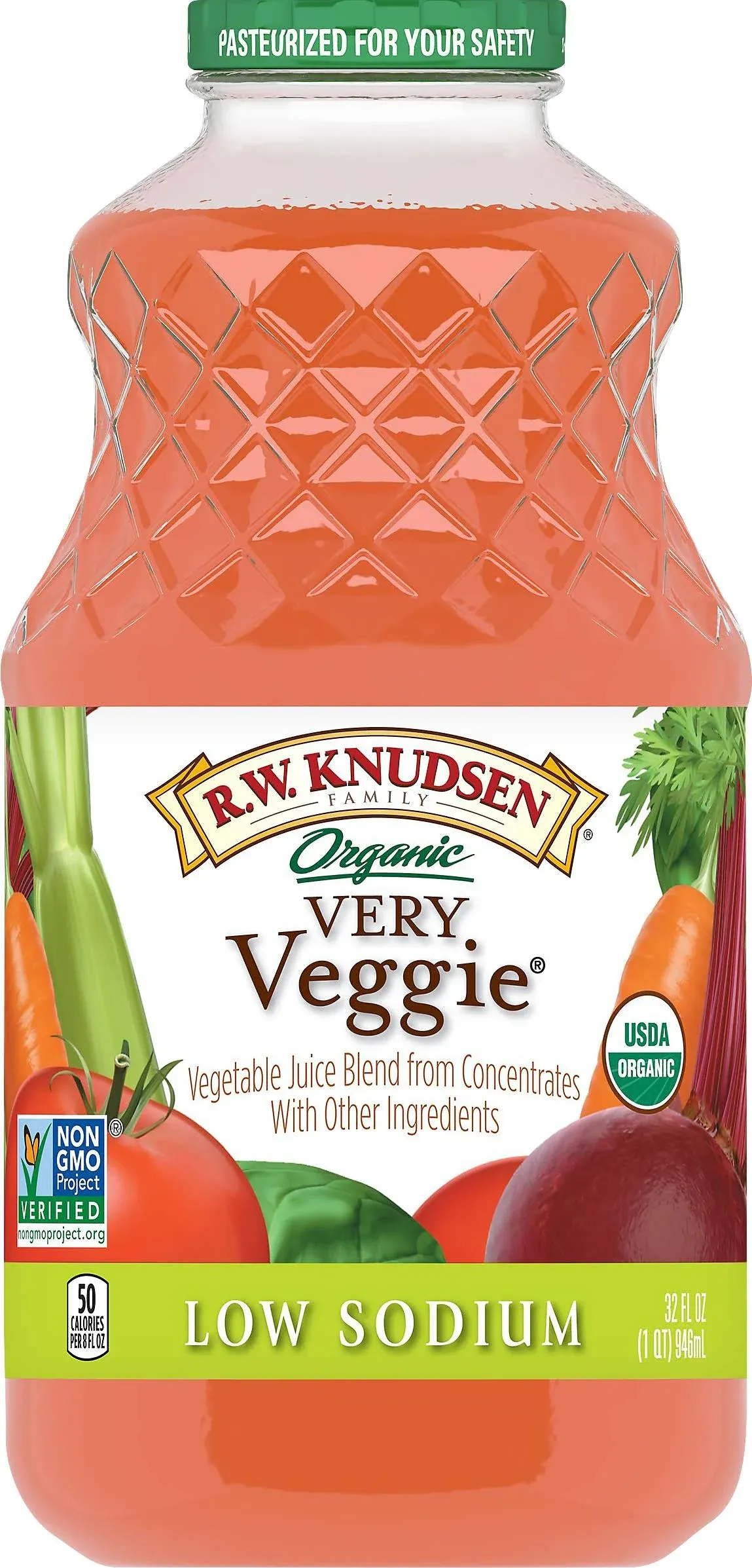 R.W. Knudsen - Very Veggie Juice - Low Sodium Organic - 32 fl oz.