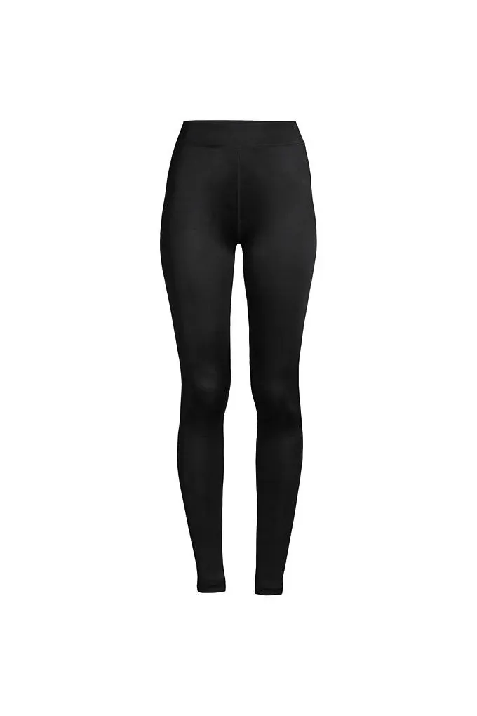 Lands' End Women's Petite Silk Interlock Long Underwear Leggings Pants