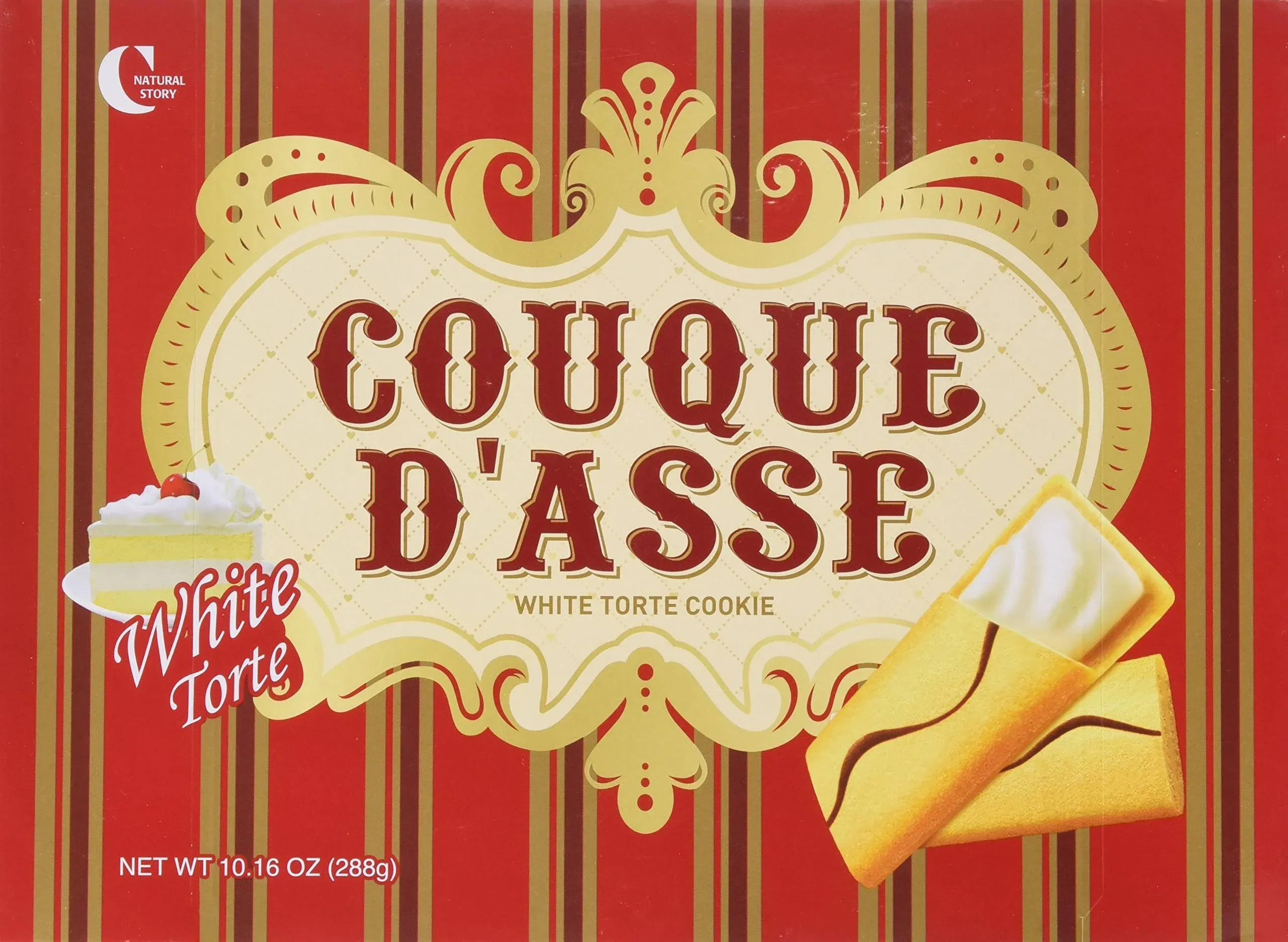 Couque D'asse White Sandwich Cookie,10.16 oz