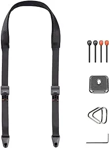 PGYTECH Camera Shoulder Strap Quick Release Wide Camera Straps for Photographers 110-152 CM Adjustable Camera Neck Strap for DSLR SLR (Night Black)