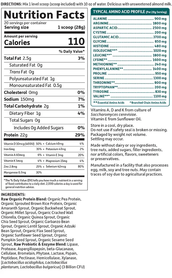 Garden of Life Raw Organic Protein