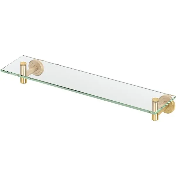 Gatco Latitude 2 Matte 1-Tier Glass Wall Mount Bathroom Shelf (22.5-in 5.85-in) in Bronze | 4236