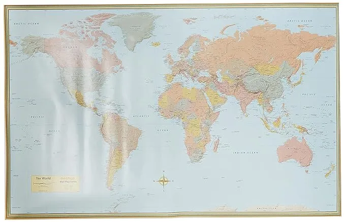 World Map-Laminated