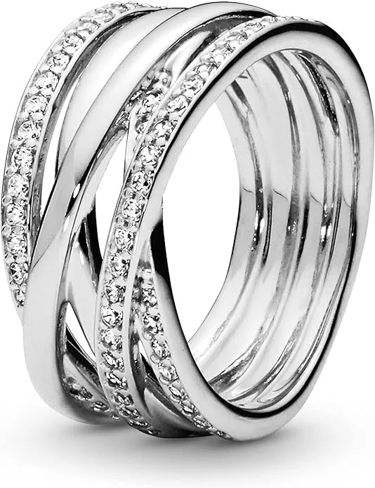 Pandora Sparkling & Polished Lines Ring