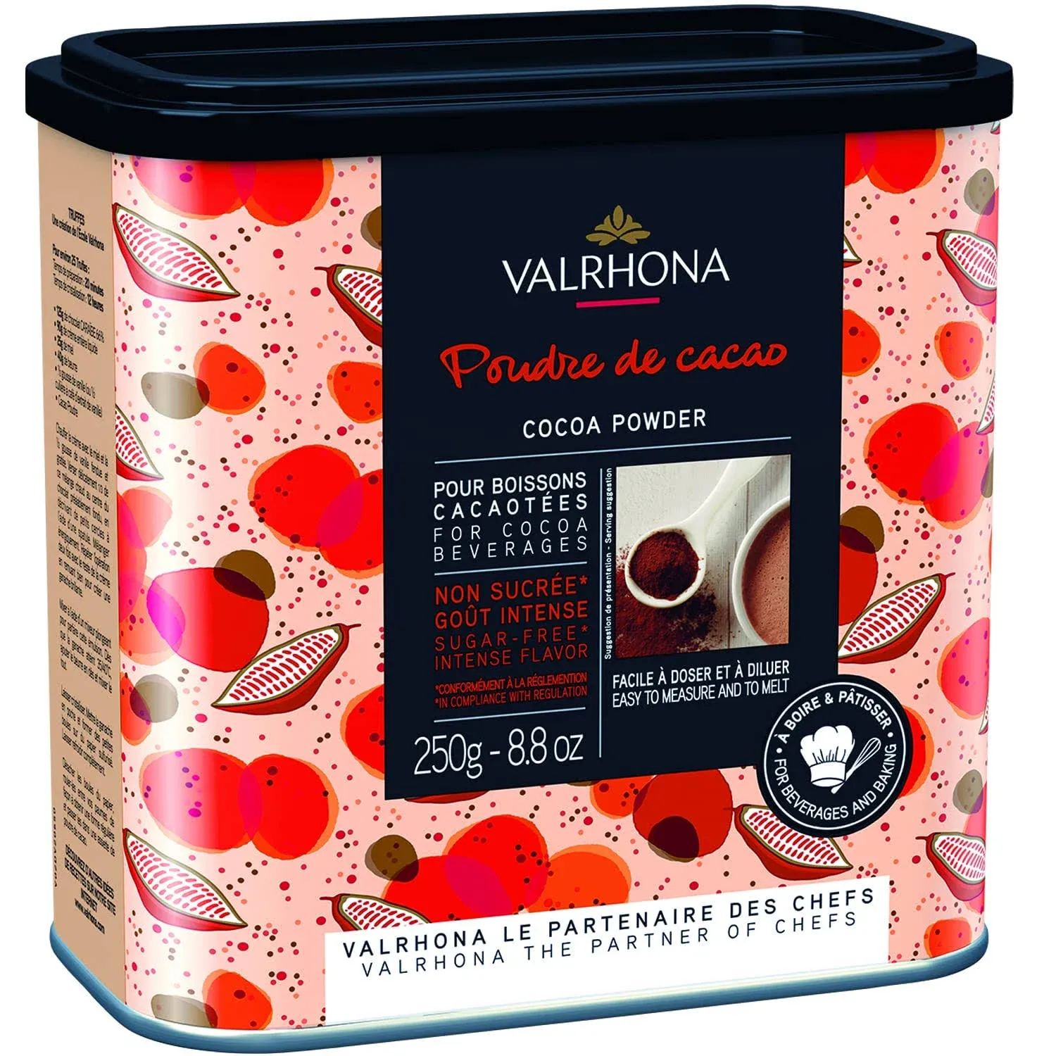 Valrhona Cacao Powder 8.8 oz Canister