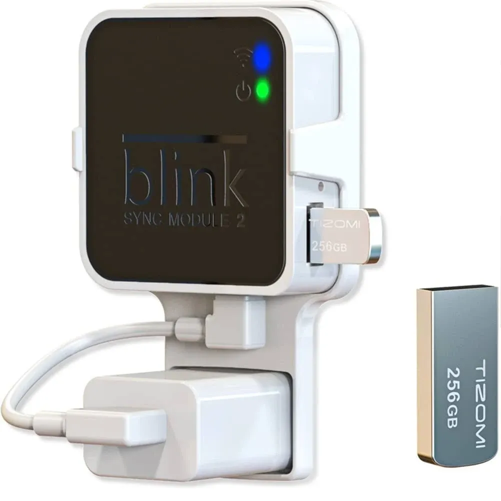 256GB Blink USB Flash Drive for Local Video Storage with The Blink Sync Module 2 Mount