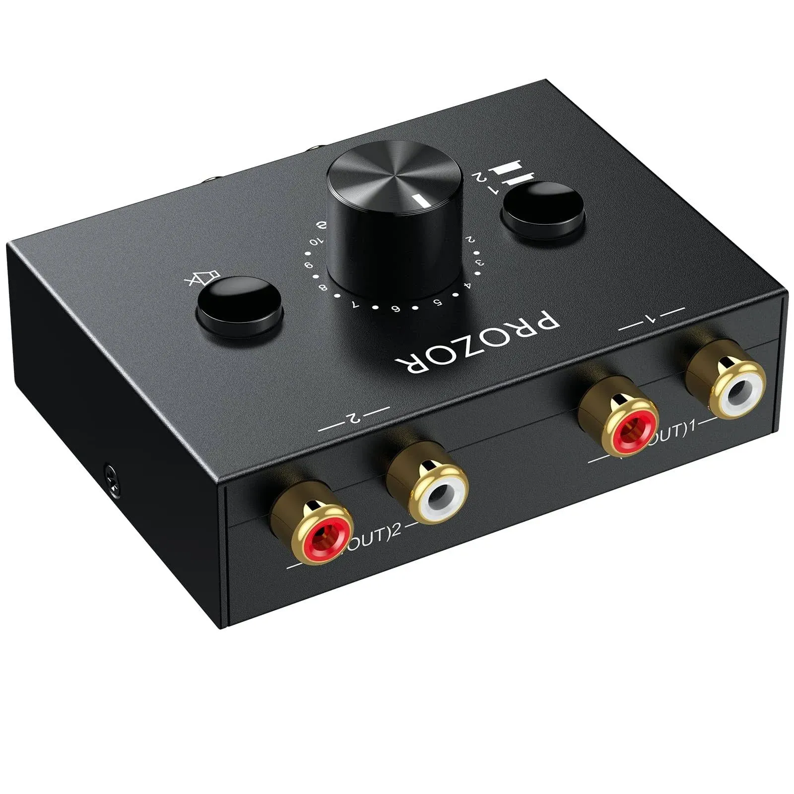 PROZOR RCA Stereo Audio Switch 2 in 1 Out R/L Stereo Audio Switch 1 in 2 Out ...