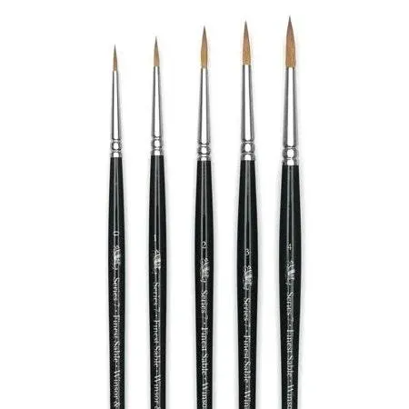 Series 7 Kolinsky Sable Brush - Pointed Round, Set of 5