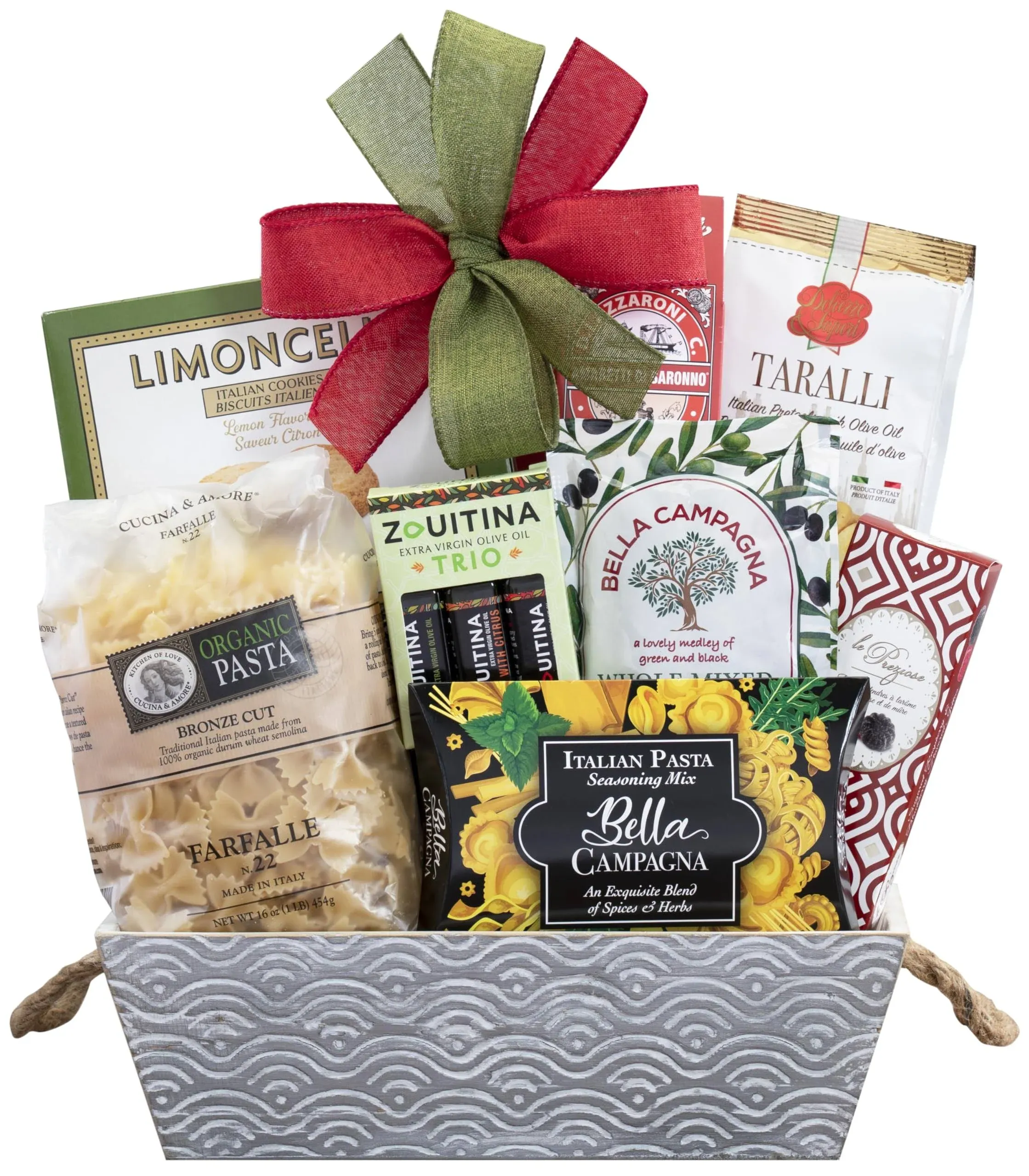 The Taste of Italy Italian Gift by Wine Country Gift Baskets Full of Italian Gourmet Ingredients Ready to Make An Italian Feast