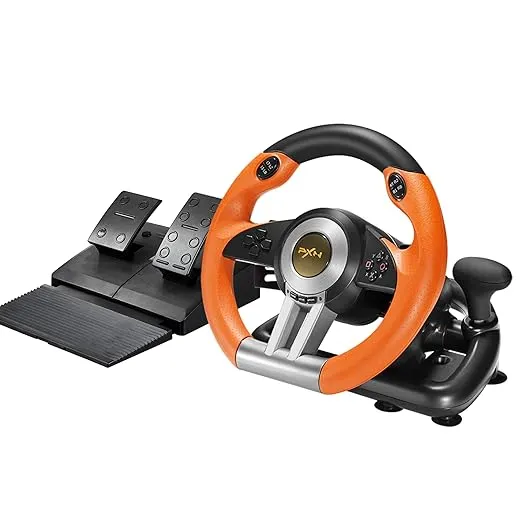 PXN PC Racing Wheel, V3II 180 Degree Universal Usb Car Sim Race Steering Whee...