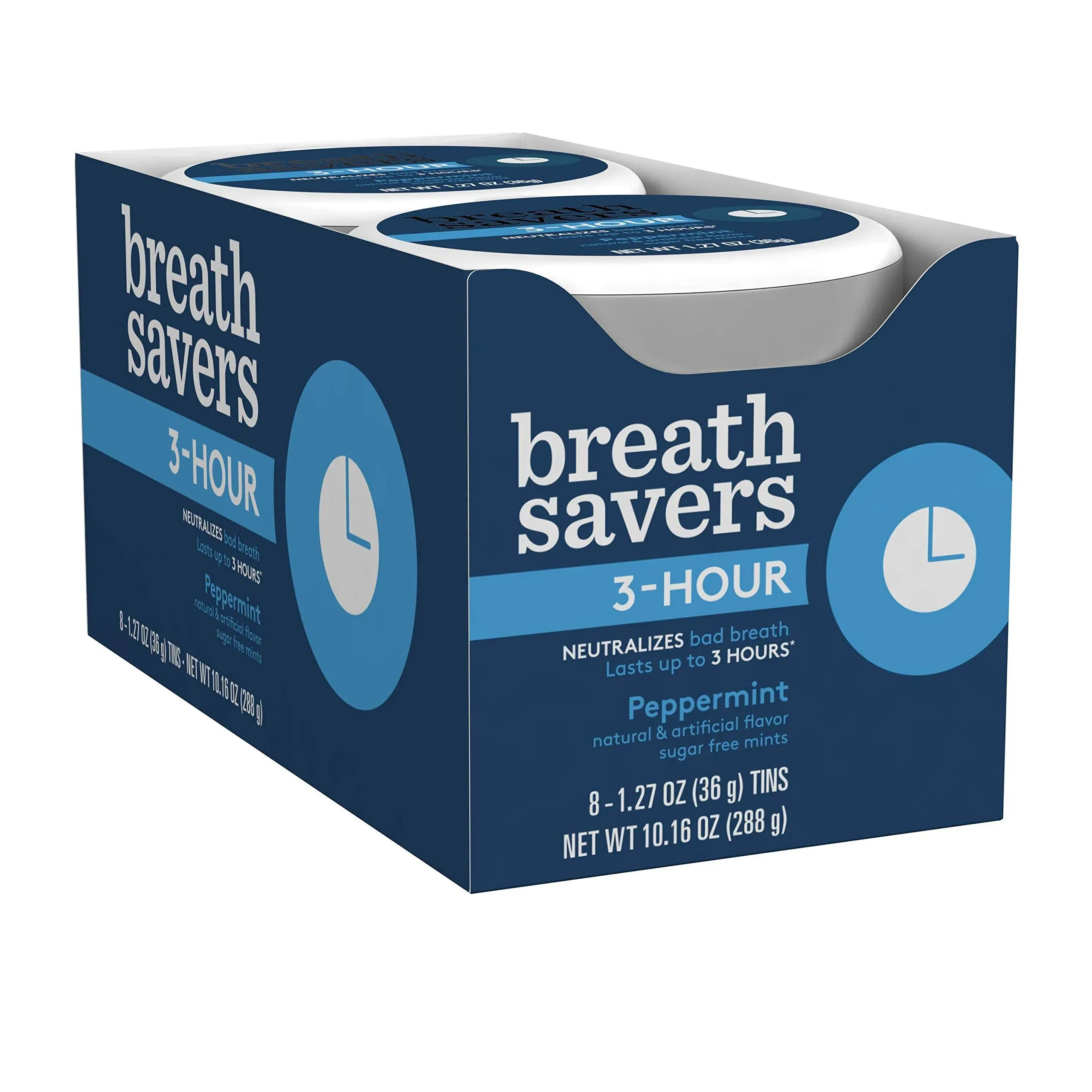 BREATH SAVERS Sugar Free Mints, Peppermint, 1.27 Ounce (Pack of 8)BREATH SAVERS Sugar Free Mints, Peppermint, 1.27 Ounce (Pack of 8)