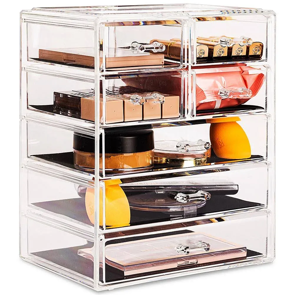 Sorbus Acrylic Cosmetics Makeup and Jewelry Storage Case Display 3 Large