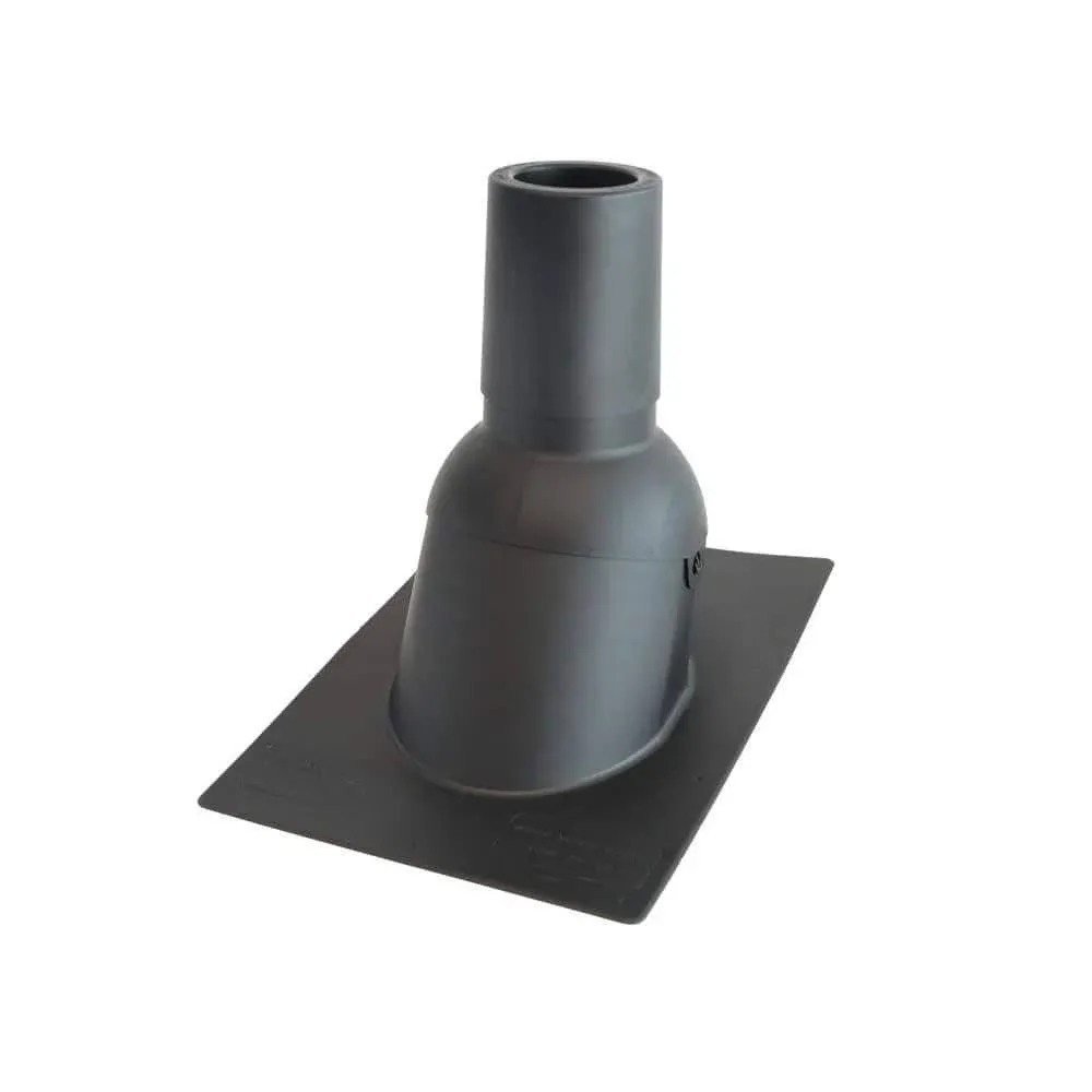 4 in. Inside Diameter Black New Construction Reroof Thermoplastic Vent Pipe Roof