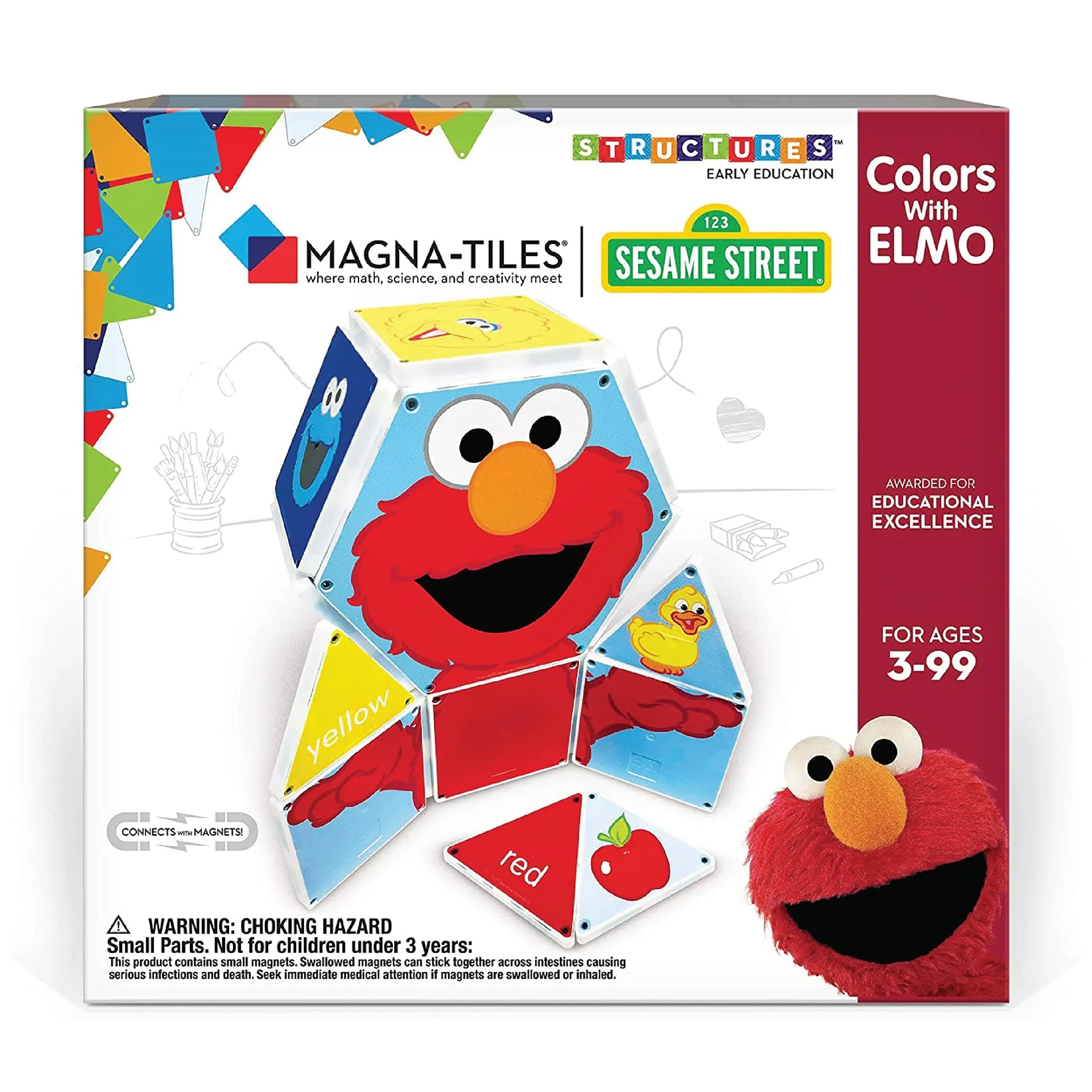 Colors with Elmo Magna-Tiles