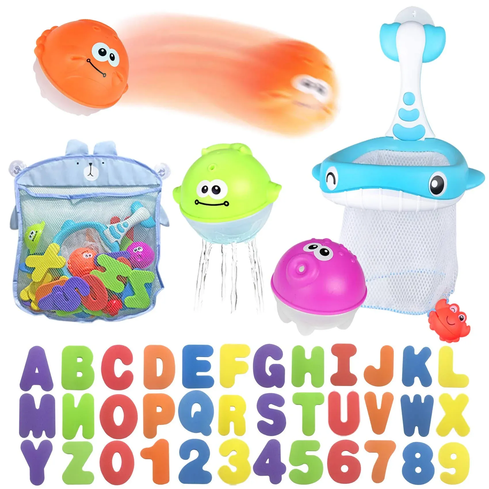 MoraBaby 36 Foam Bath Toy Sets