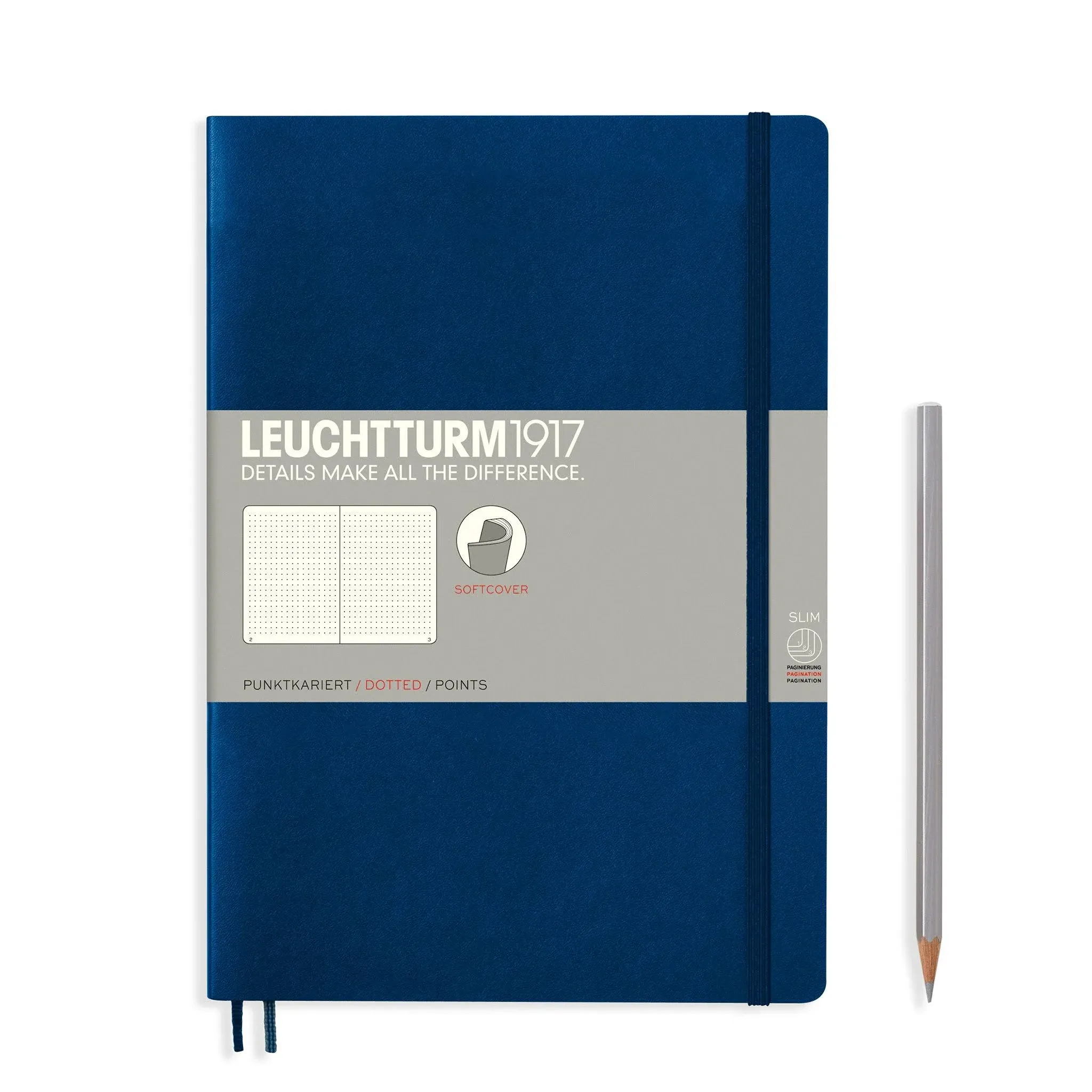 SOFTCOVER B5 NOTEBOOK DOTTED NAVY