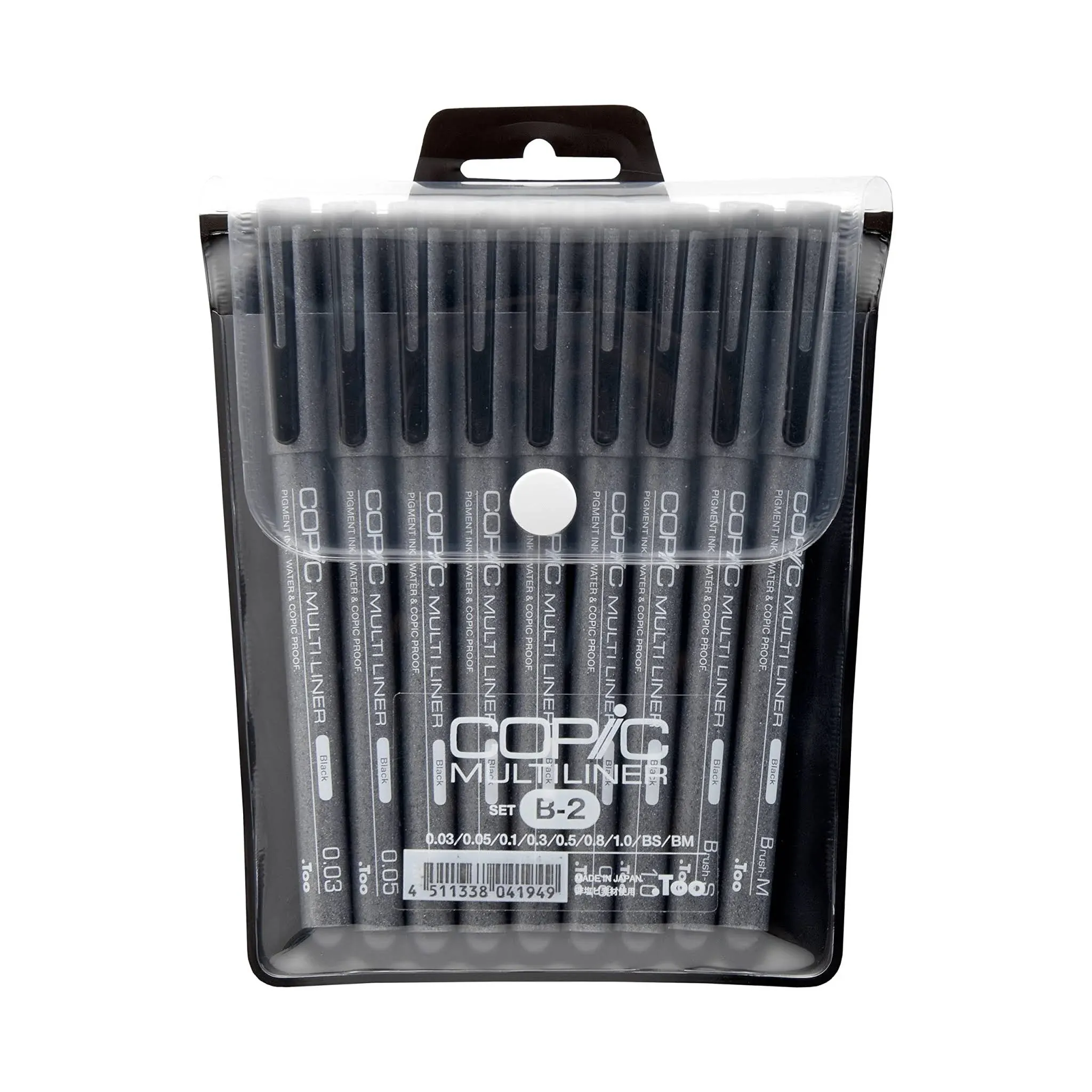 Copic Markers 9-Piece Multiliner Inking Pen Set B-2 Black MLB2