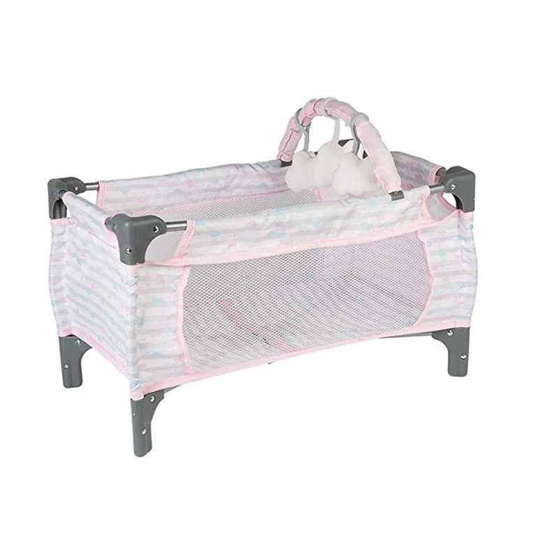 Adora Baby Doll Crib - Pink Deluxe Pack N Play for Adora Dolls