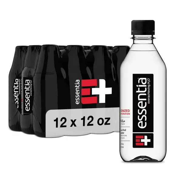 Essentia Ionized Alkaline 9.5 pH Bottled Water 12oz (Pack Of 12)