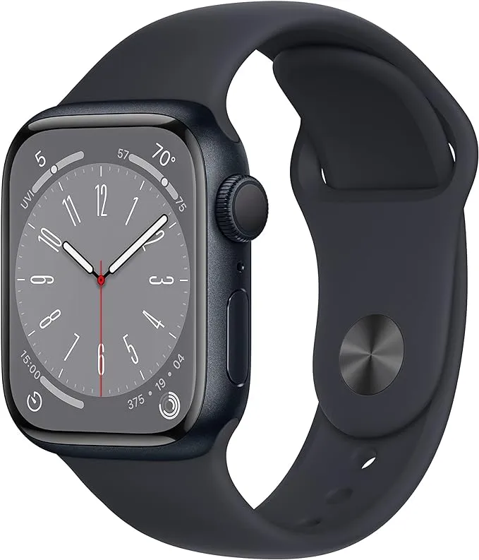 Apple Watch Series 8 (GPS) 41mm Aluminum Case with Midnight Sport Band - S/M - Midnight