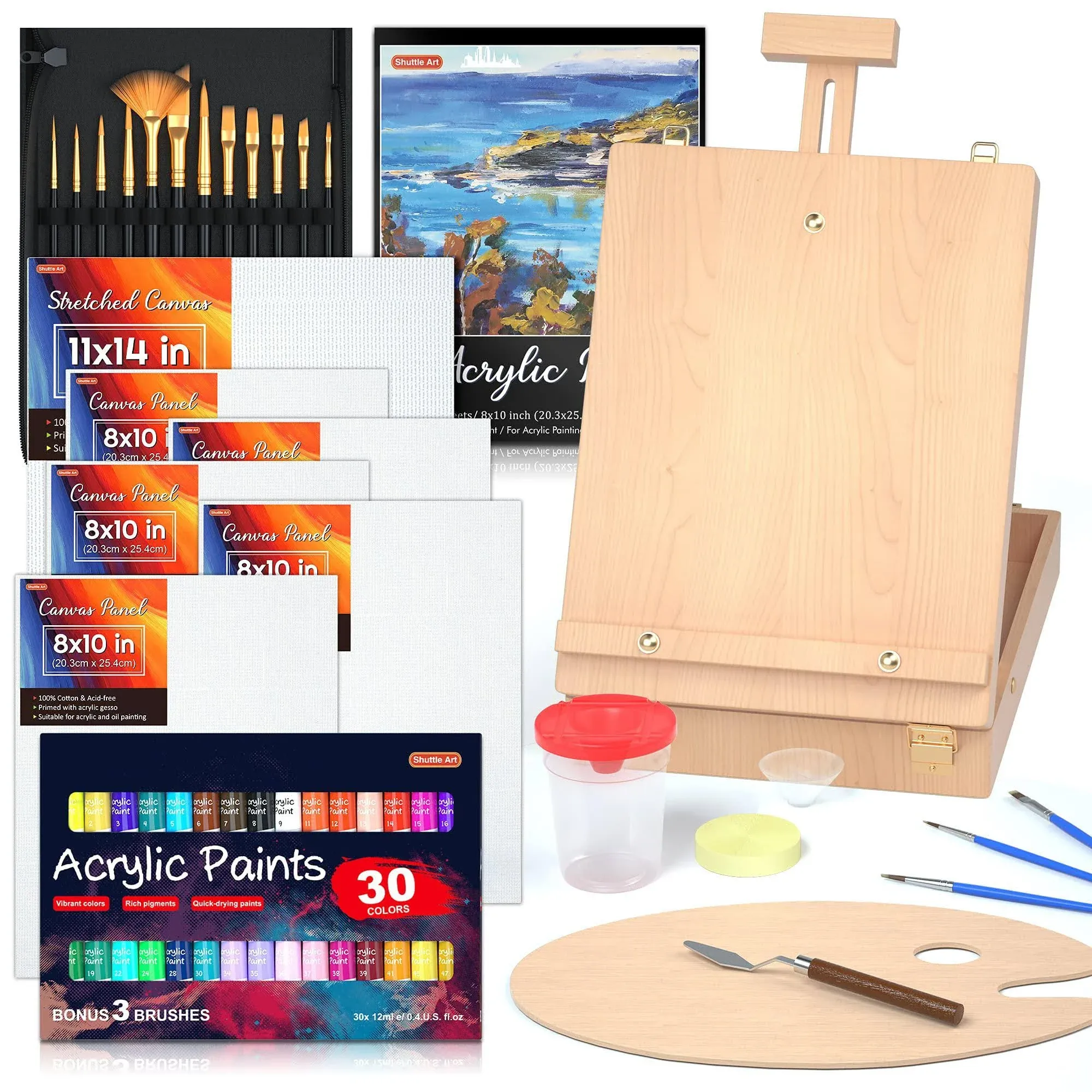 Shuttle Art Acrylic Painting Set, 59 Pack Professional Painting Supplies with ...