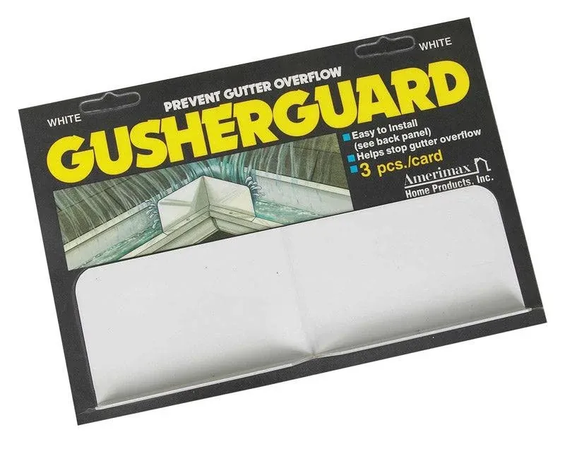 Amerimax 25074 Gusher Guard, Aluminum, White, Pack-3