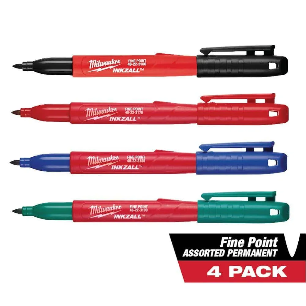 Milwaukee 48-22-3106 INKZALL Fine Point Colored Markers