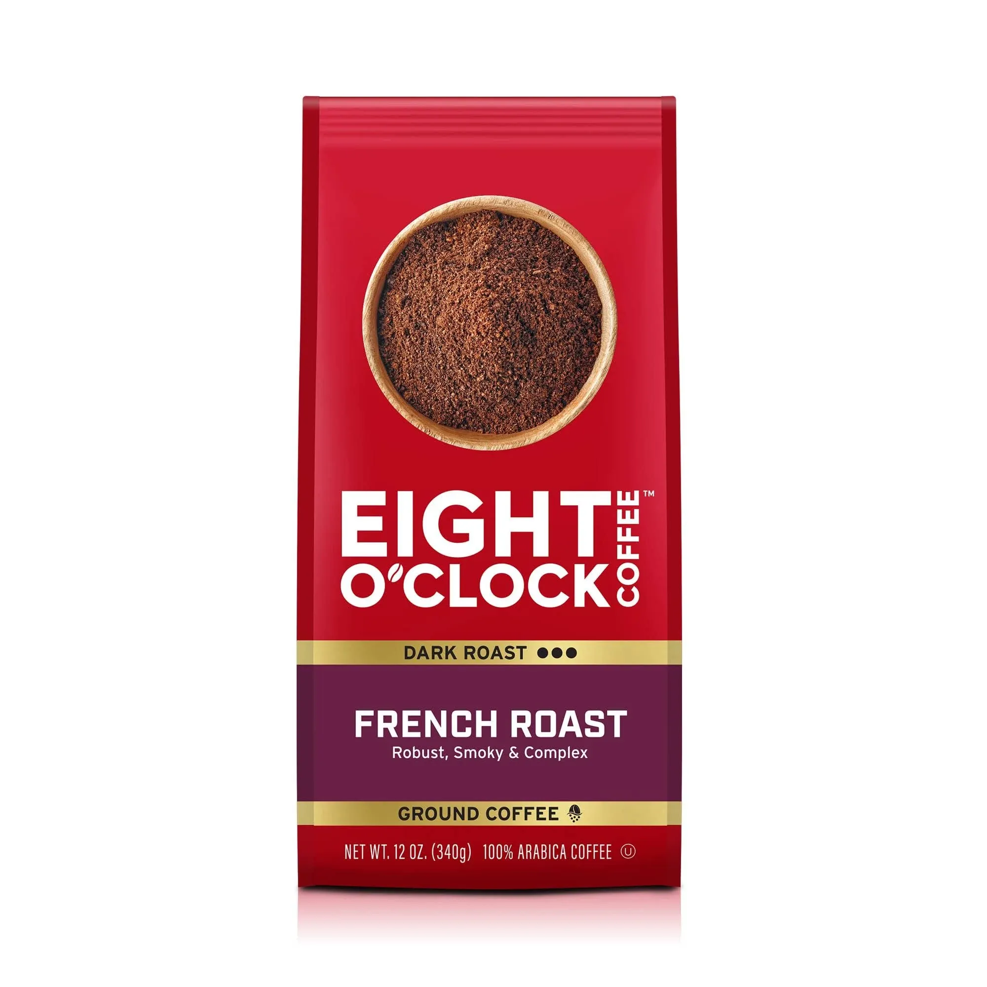 French Roast, 12 Ounce (Pack of 6) Dark Roast Ground Coffee, Robust, Smoky &amp; ...