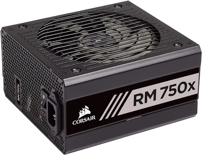 Corsair RMX Series, RM750x, 750 Watt, 80+ Gold Certified, Fully Modular Power Supply (Low Noise, Zero RPM Fan Mode, 105°C Capacitors, Fully Modular Cables, Compact Size) Black