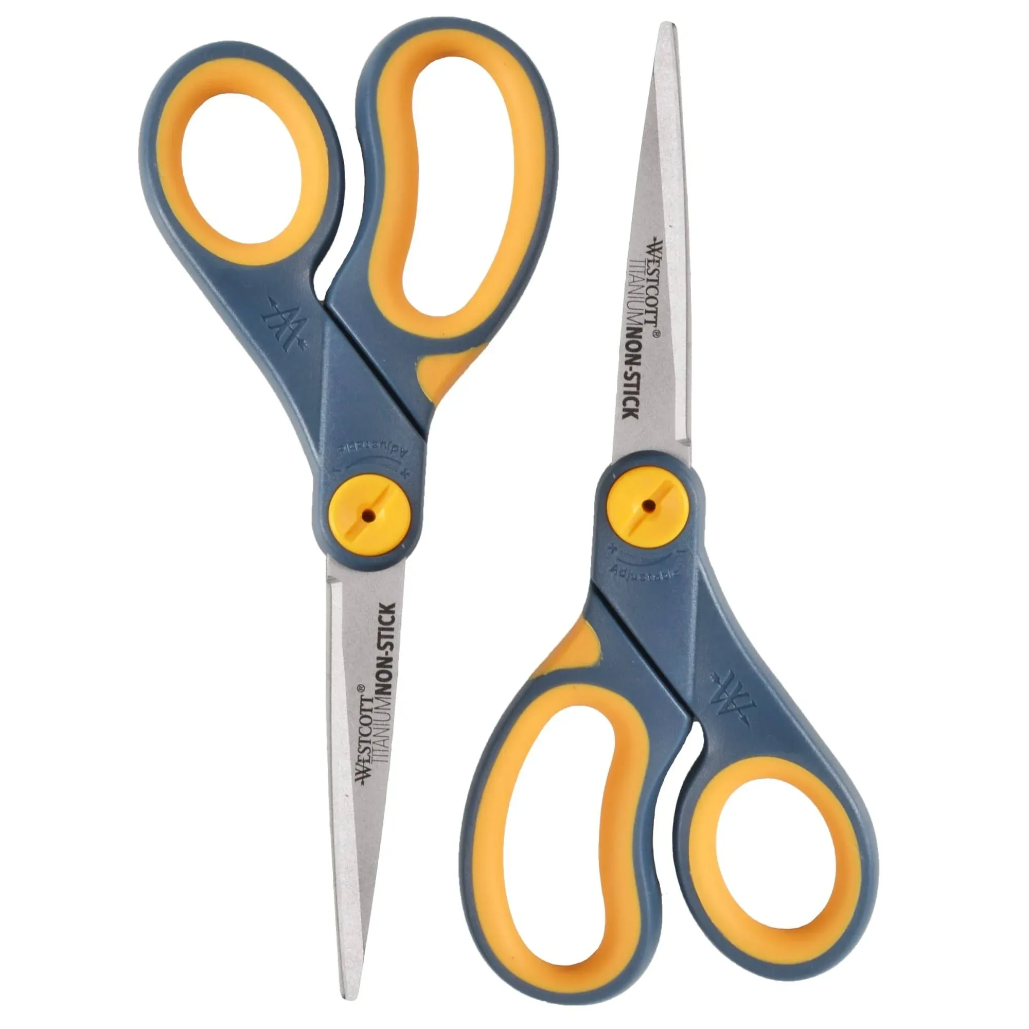 Westcott 8" Straight Titanium Bonded Non Stick Scissors, 2 Pack