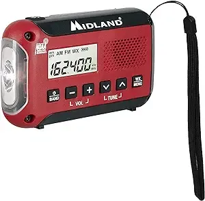 Midland® - ER10VP Weather Radio with Flashlight & Emergency Alert - AM/FM Radio - Compact and Easy to Carry - SOS Strobe Signal and Headphone Jack