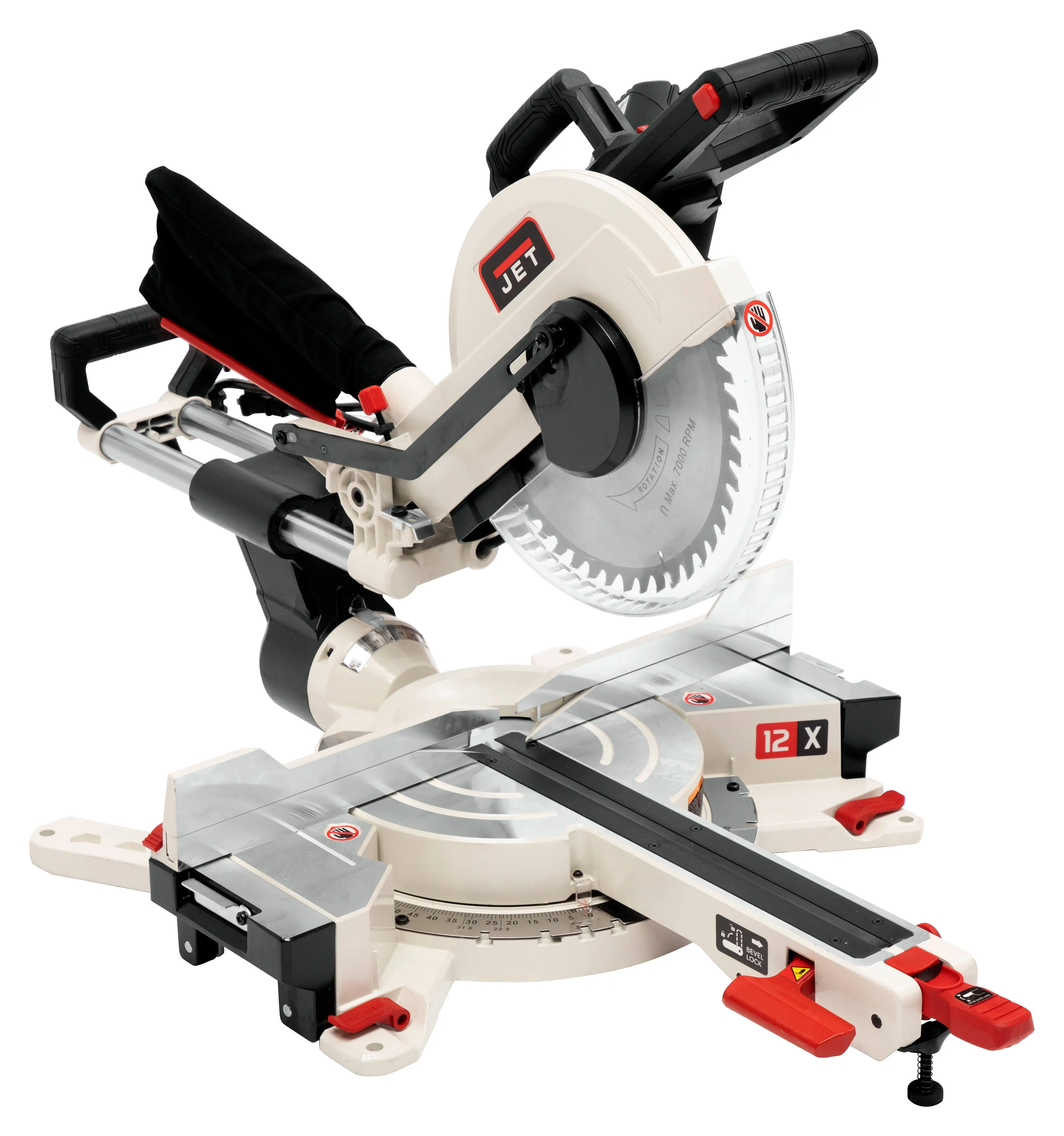 Jet 707212 12 in. Sliding Dual Bevel Compound Miter Saw