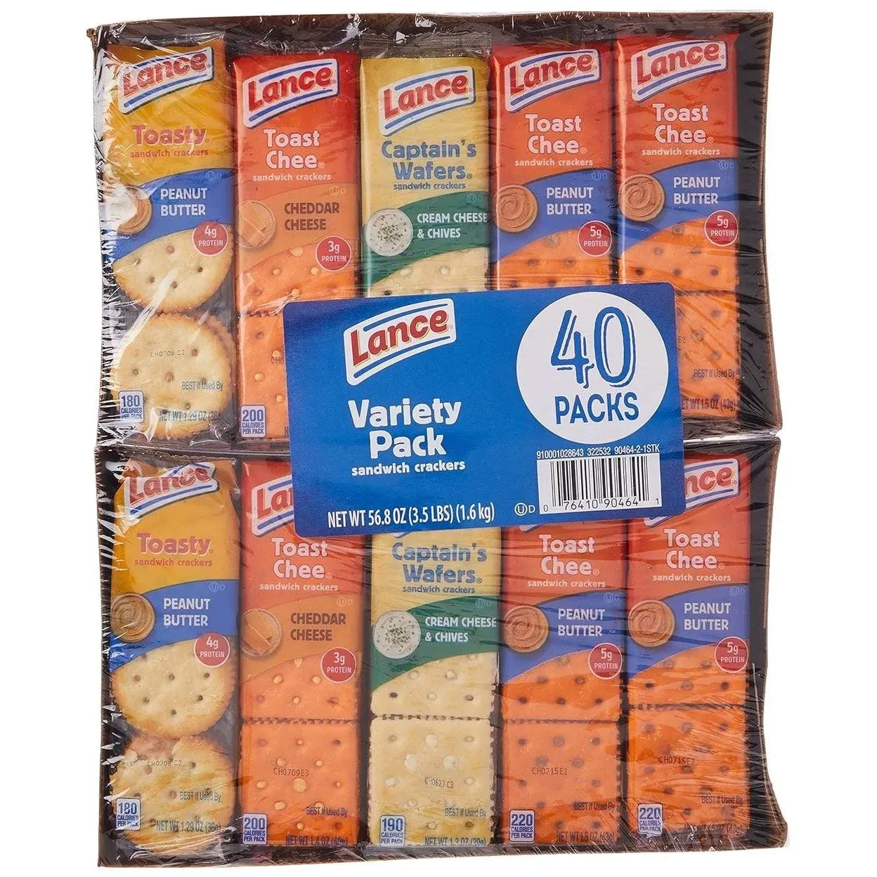 Lance Sandwich Crackers Variety Pack 40 Ct