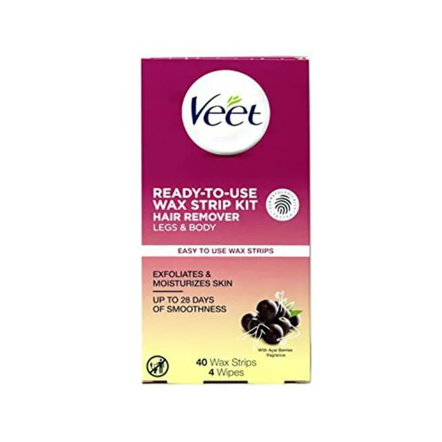 VEET Ready-to-Use Wax Strip Kit Hair Remover